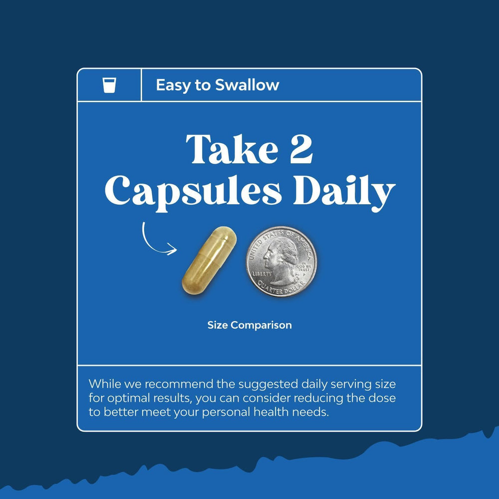 Natures Craft convenient capsules designed for daily meals with water.