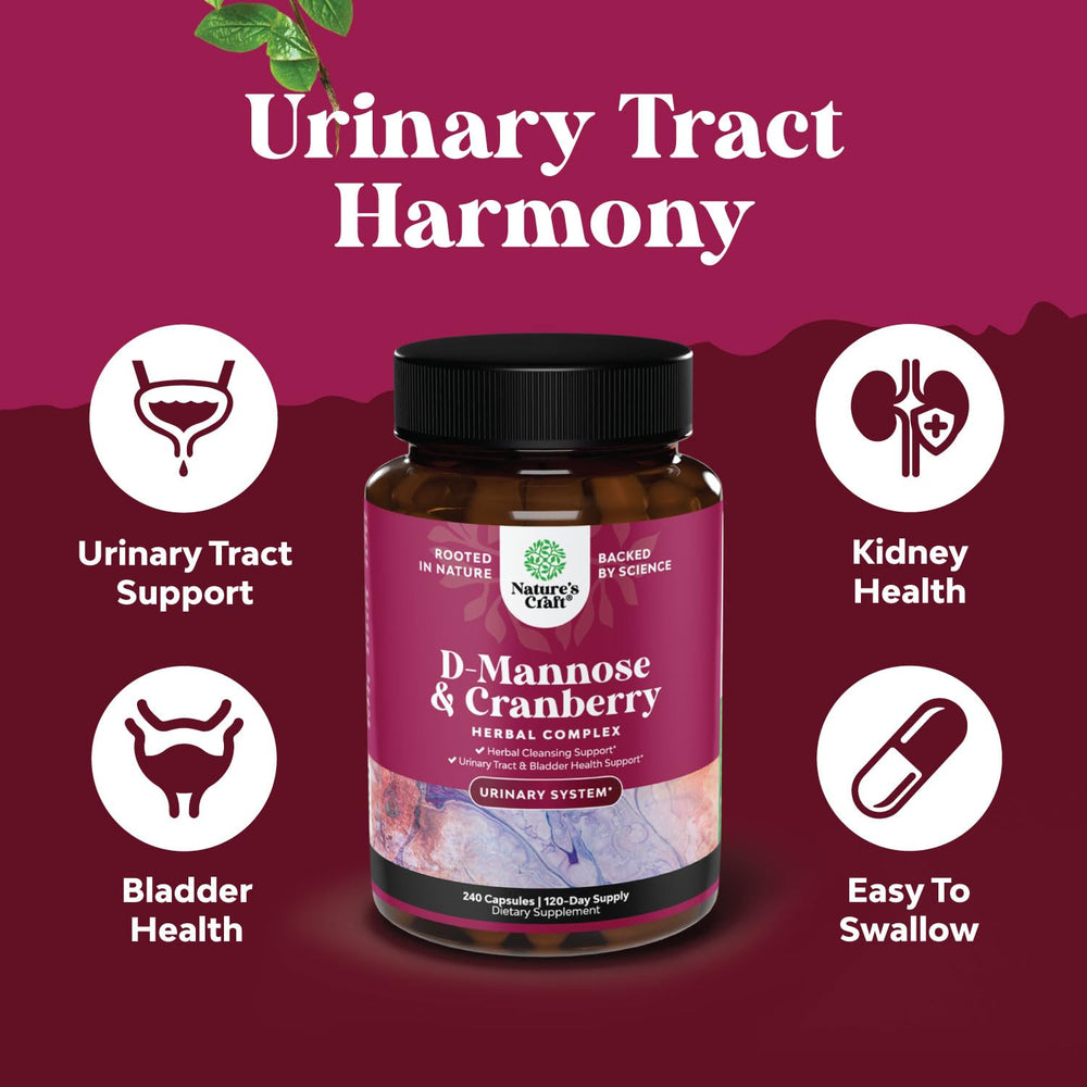 Nature's Craft cranberry extract illustration suggesting natural cleansing and balance.