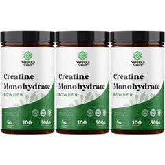 Natures Craft creatine micronized powder in a jar for pure muscle fuel