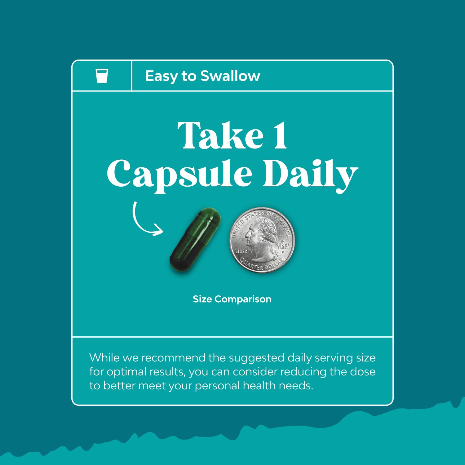 Natures Craft daily dosage scene illustrates simple routine for body odor deodorization.