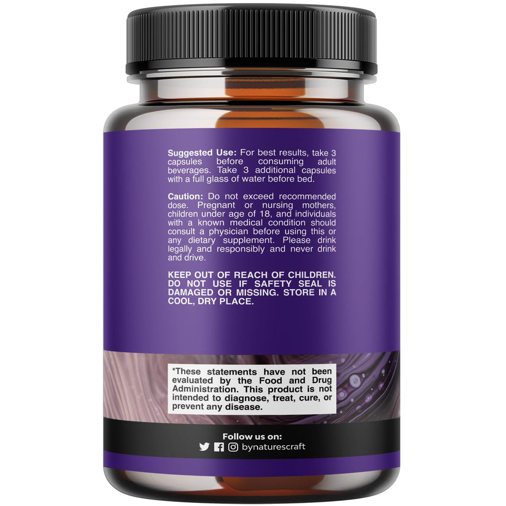 Natures Craft DHM capsules close-up for post-drinking recovery support