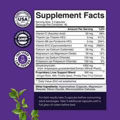 Natures Craft DHM prickly pear extract close-up highlighting ingredients