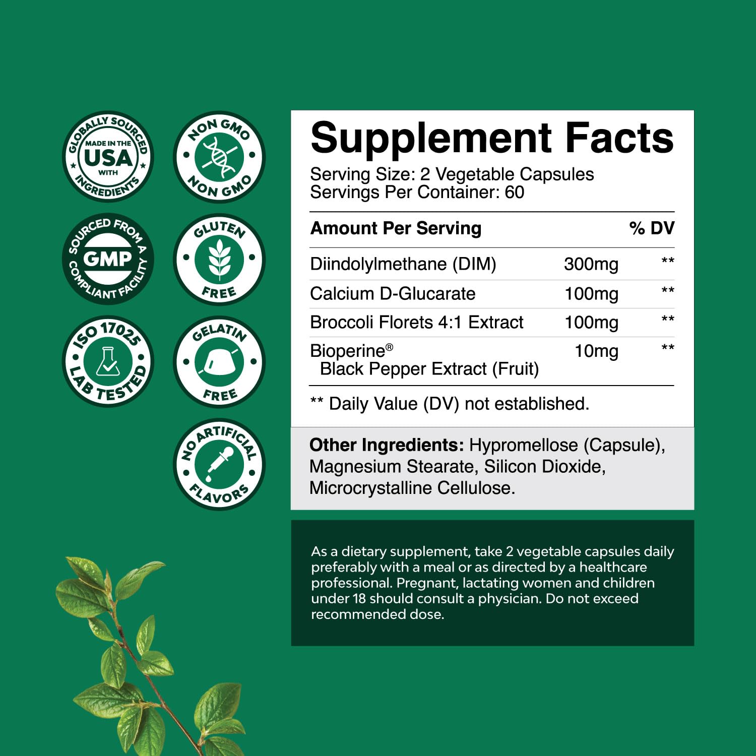 Natures Craft Extra Strength DIM tablet close-up highlighting potency