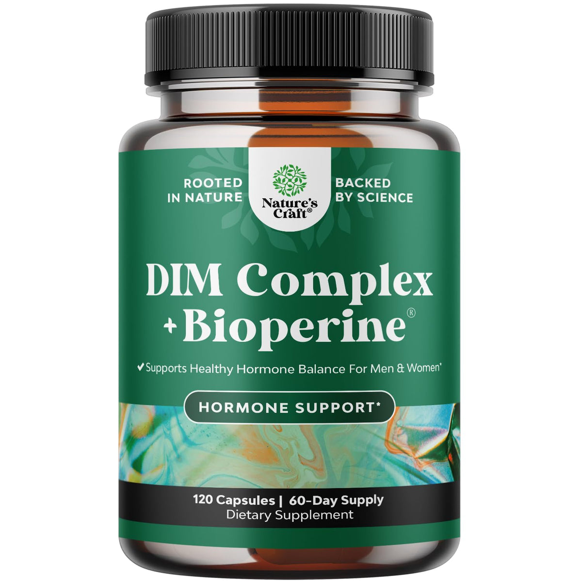 Natures Craft Extra Strength DIM supplement bottle ready for daily hormone balance