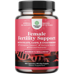 Natures Craft fertility pills packshot showing a bottle for daily preconception support