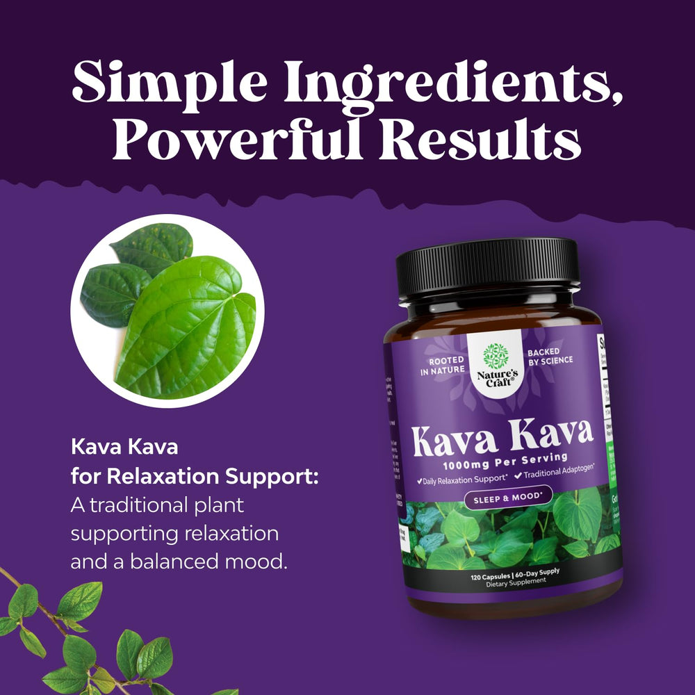 Natures Craft Kava Kava on desk setup for daily stress management.