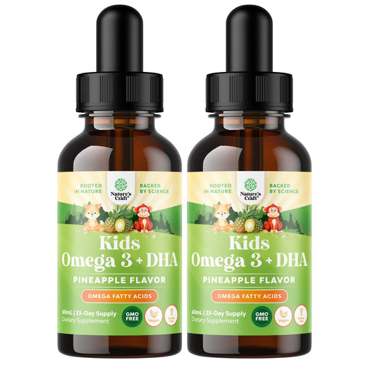 Natures Craft Kids DHA Drops bottle front view for easy daily use