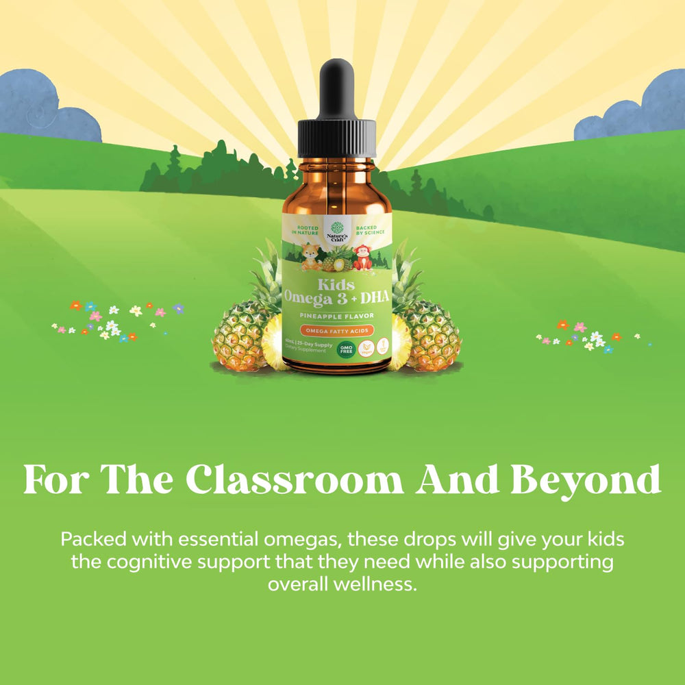 Natures Craft Kids DHA Drops are produced in a GMP-certified facility for safety