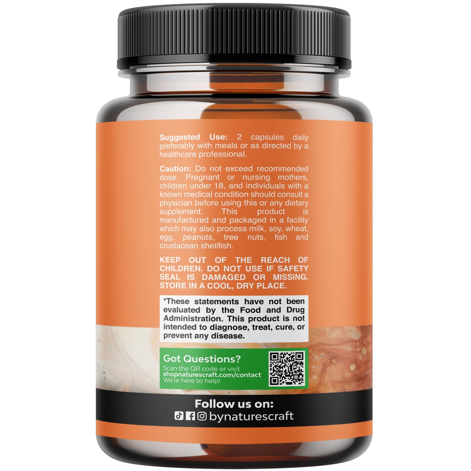 Natures Craft L-Tyrosine ingredient close-up highlighting focus and mood support potential.