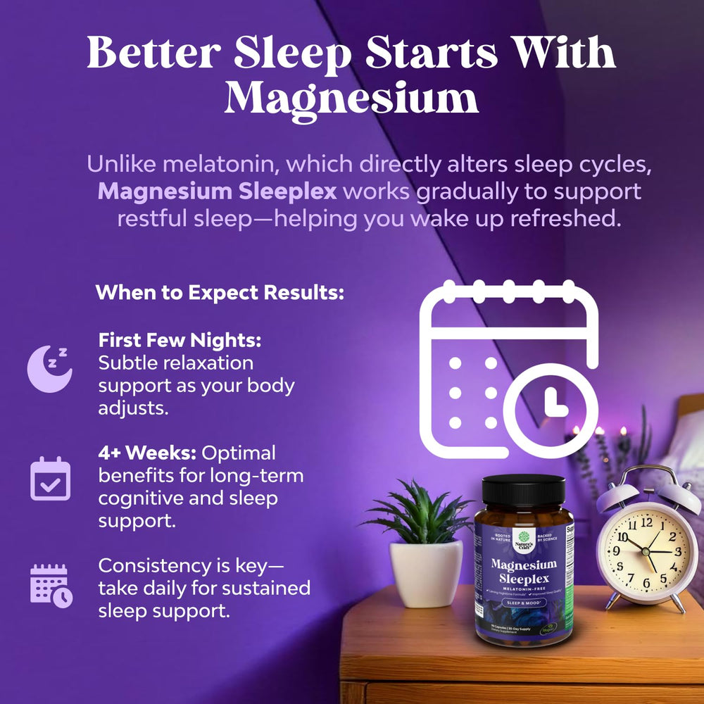 Natures Craft Lemon Balm blend ingredients, showcasing natural calming components for nightly rest.