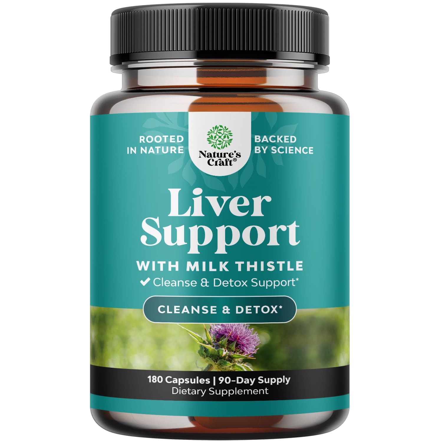 Natures Craft Liver Cleanse bottle front with compact capsules for daily liver support