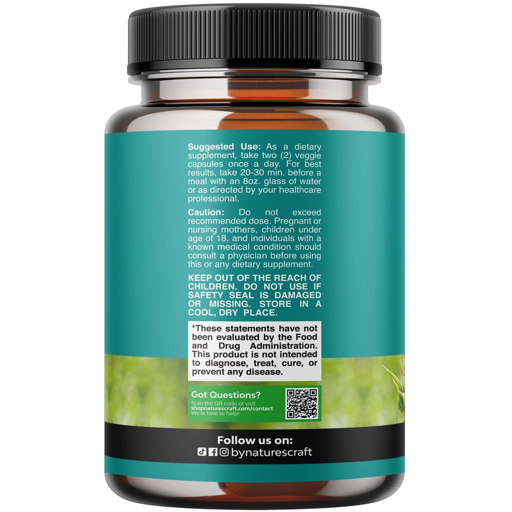 Natures Craft Liver Cleanse label showing non-GMO botanicals