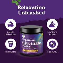 Natures Craft magnesium glycinate powder stirred into water for a gentle magnesium boost.