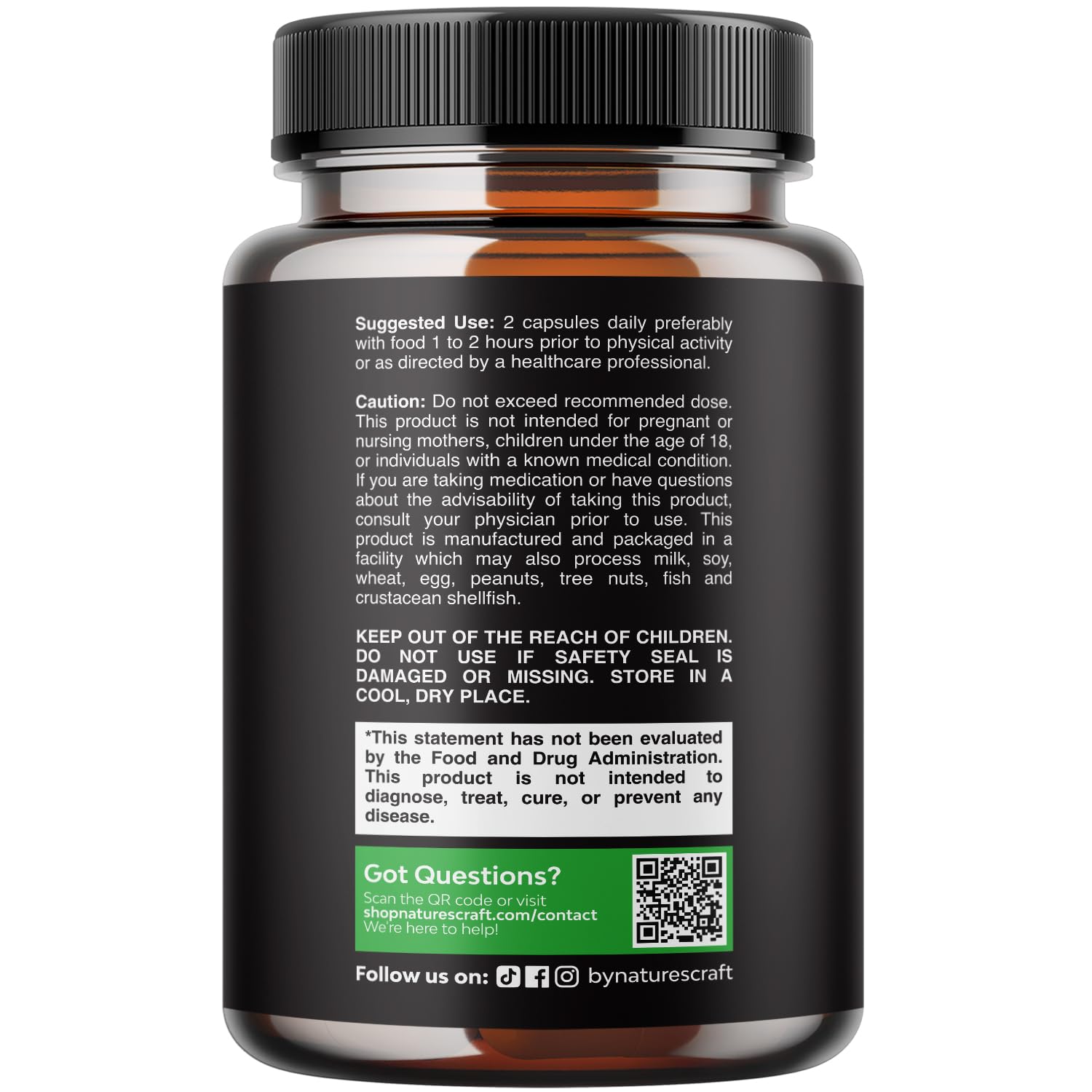 Natures Craft male supplement bottle ready for daily use