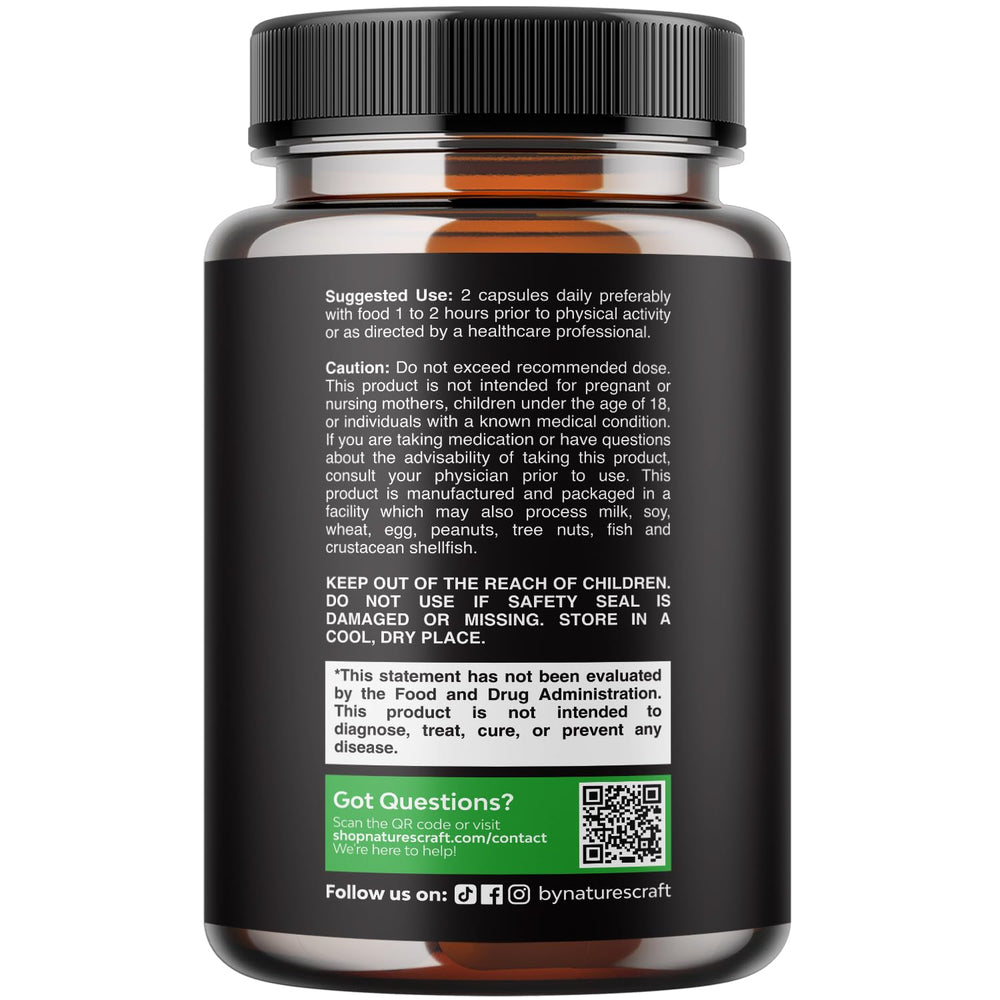 Natures Craft male supplement bottle ready for daily use