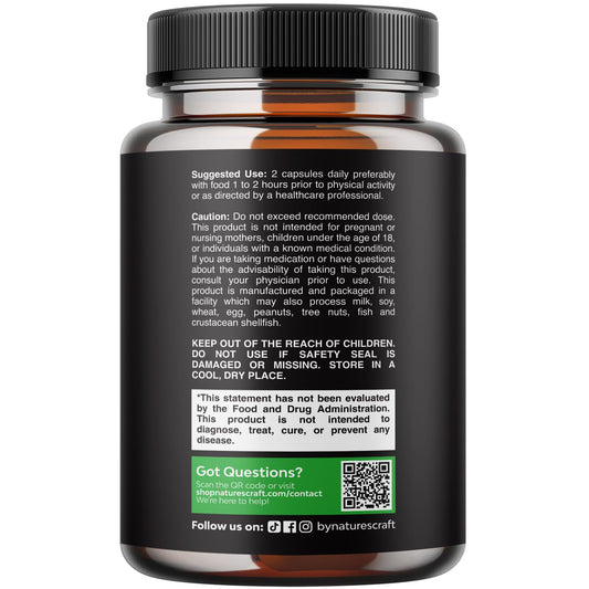 Natures Craft male supplement bottle ready for daily use