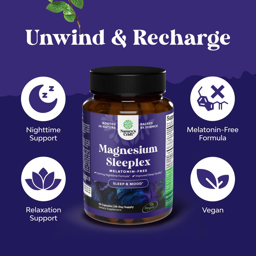 Natures Craft Melatonin-free badge communicates no melatonin added for sensitive users.