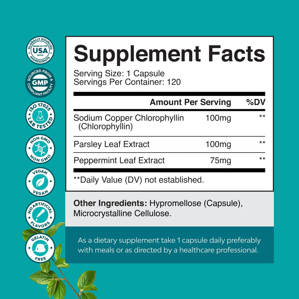 Natures Craft mint and parsley extracts image emphasizes fresh flavor and digestive support.