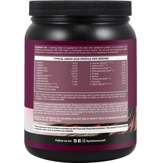 Natures Craft Multi Collagen pour showing easy mixing into beverages