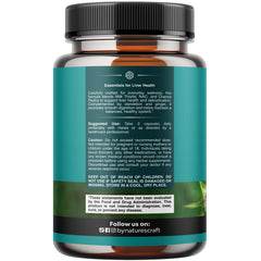Natures Craft NAC capsules on countertop; convenient daily liver support.