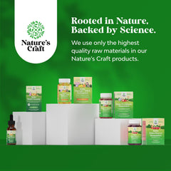Natures Craft Omega DHA Gummies for Kids brain and eye health icons on packaging