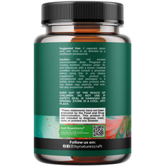 Natures Craft Pancreatin bottle label closeup highlighting enzyme blend