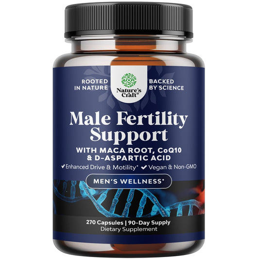 Natures Craft pre-conception bottle with CoQ10 supporting male fertility