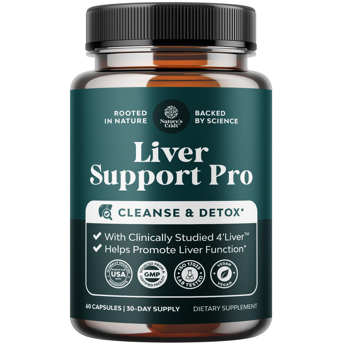 Natures Craft Pro Liver Support bottle with full packaging for daily liver wellness.