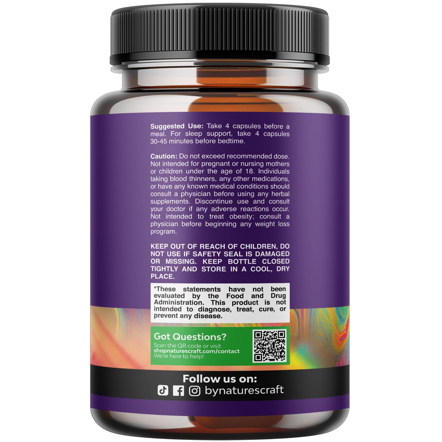 Natures Craft Magnesium Glycinate capsules close-up showing vegan, chelated formula