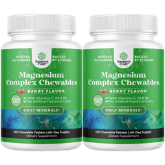 Natures Craft sugar free magnesium chew bottle shows a low sugar daily option