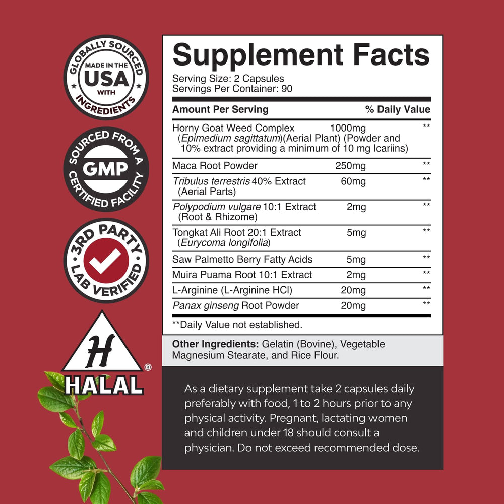 Natures Craft Tongkat Ali extract focus on energy and endurance