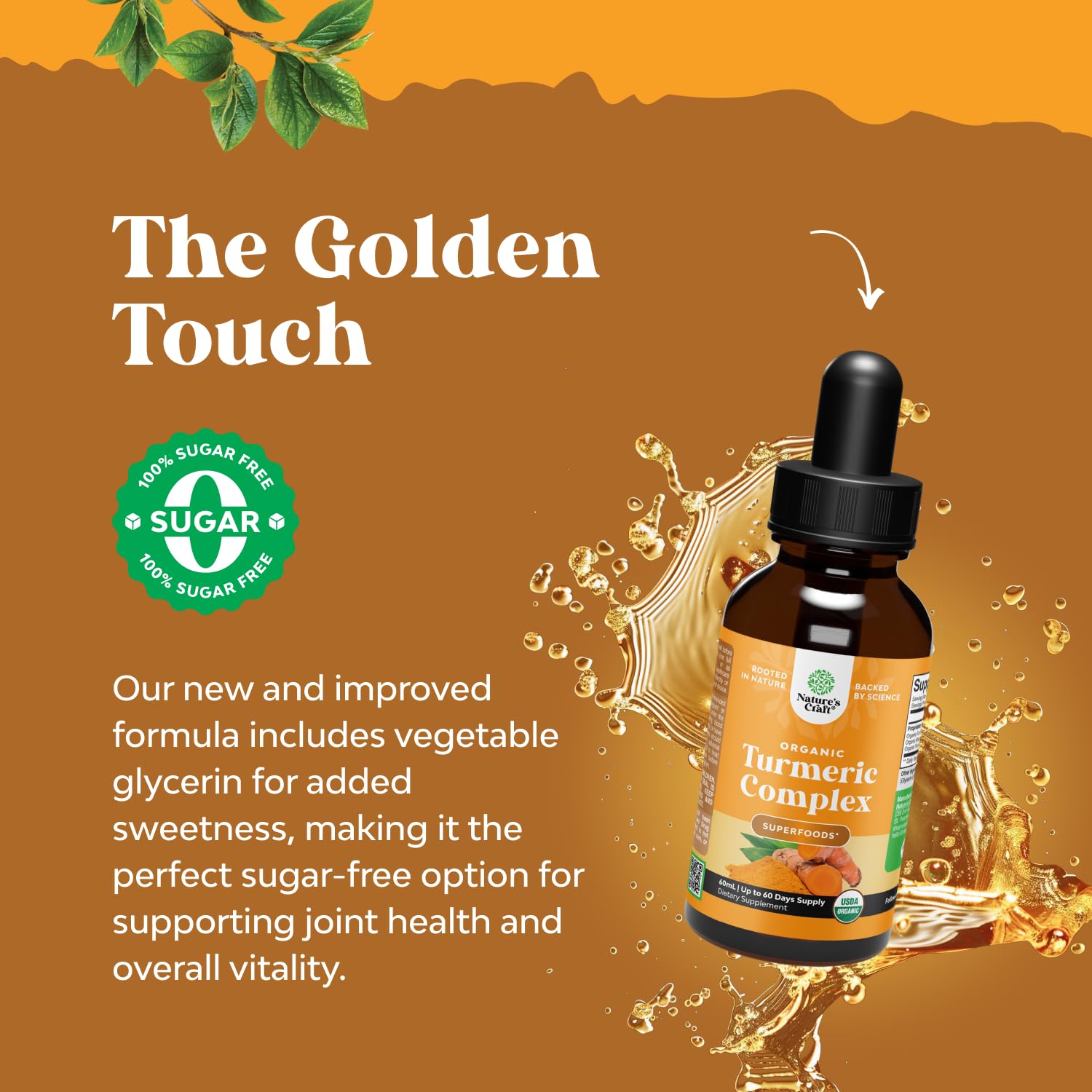 Nature's Craft Turmeric Ginger Black Pepper blend for enhanced absorption.