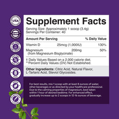 Natures Craft vegan magnesium glycinate powder with scoop for precise daily dosing.