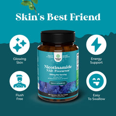 Natures Craft Vitamin B3 Niacinamide 500mg bottle front view for morning routine