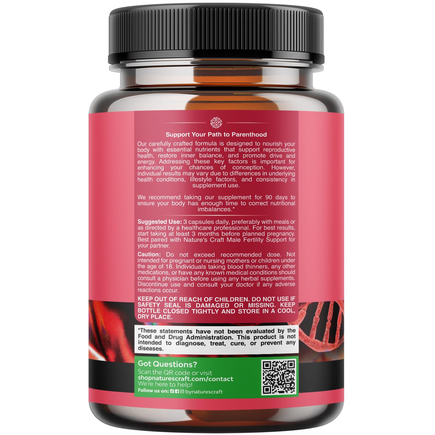 Natures Craft women's prenatal multivitamin pack front view for hormone balance