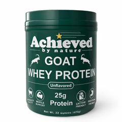 Nature's Diet goat whey protein powder bottle showing clean label and pure protein benefits