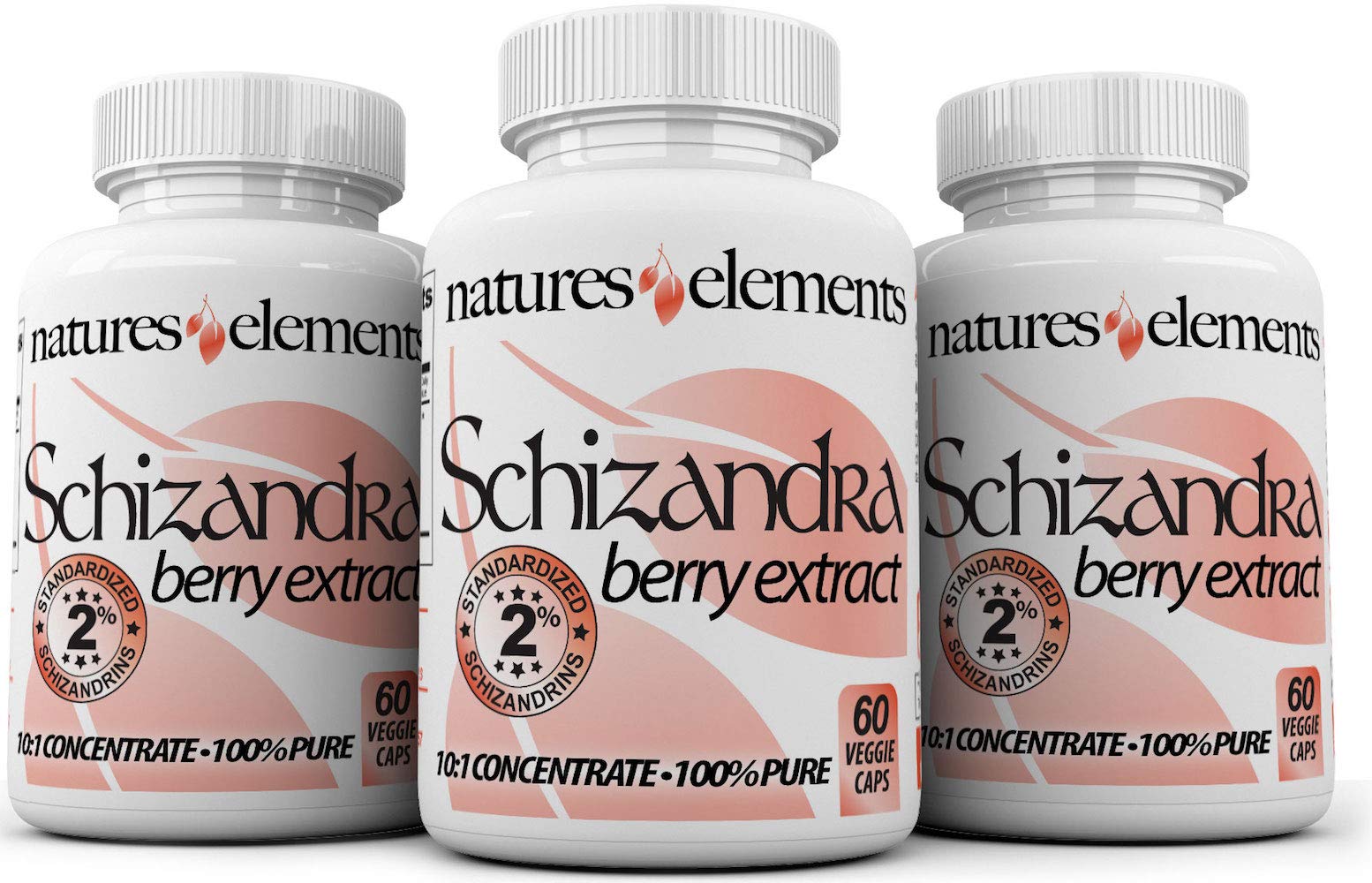 Natures Elements Schizandra Berry Extract 3-pack front view for a convenient wellness routine