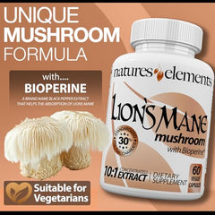 Natures Elements 60 vegetarian capsules neatly arranged
