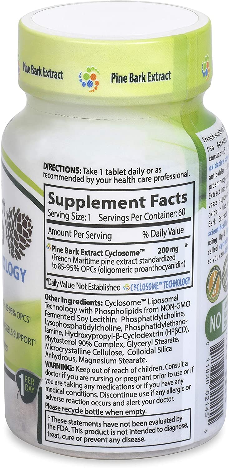 Liposome delivery illustration highlighting enhanced absorption of pine bark extract.