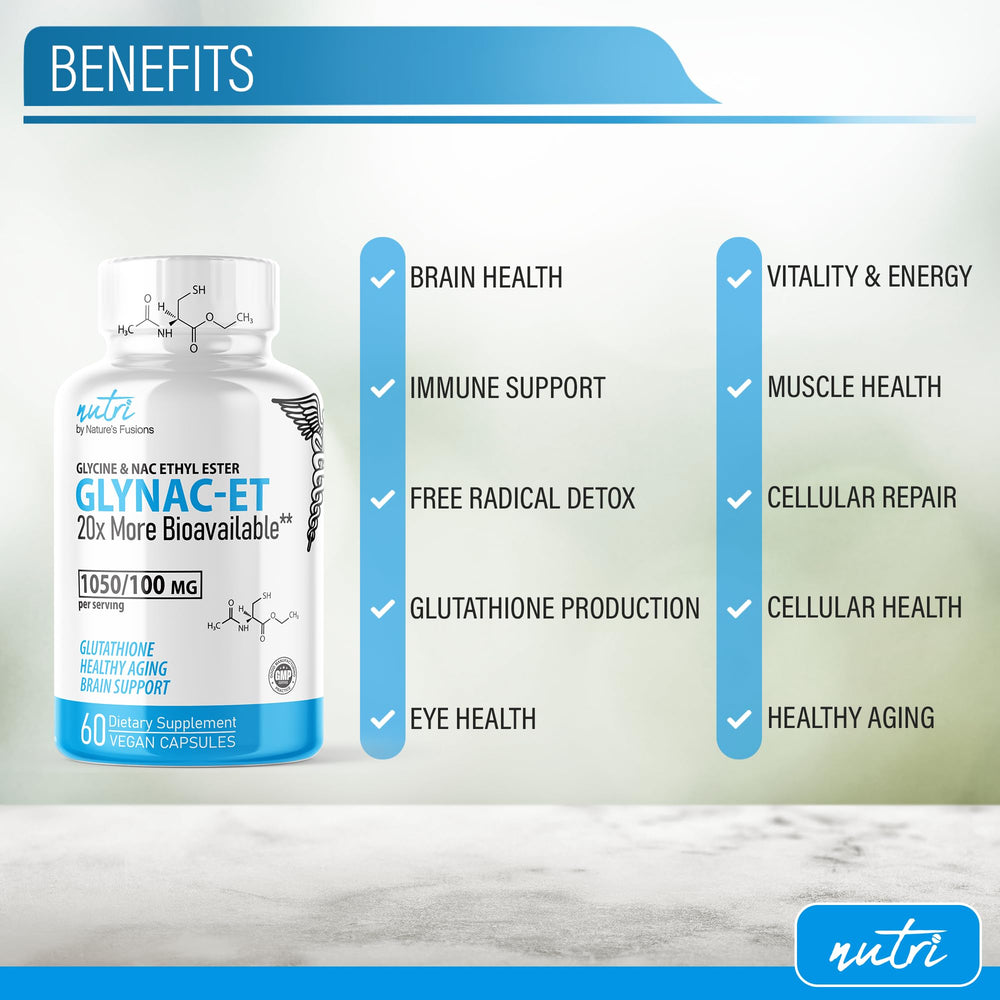Nature's Fusions GlyNAC-ET label highlighting formulation
