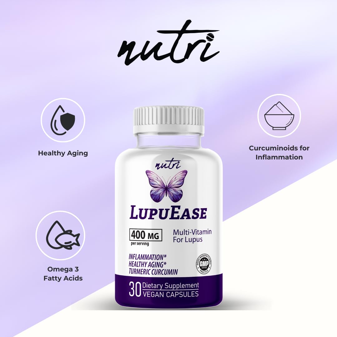 Nature's Fusions LupuEase capsules ready for easy daily intake.
