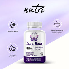 Nature's Fusions LupuEase capsules ready for easy daily intake.