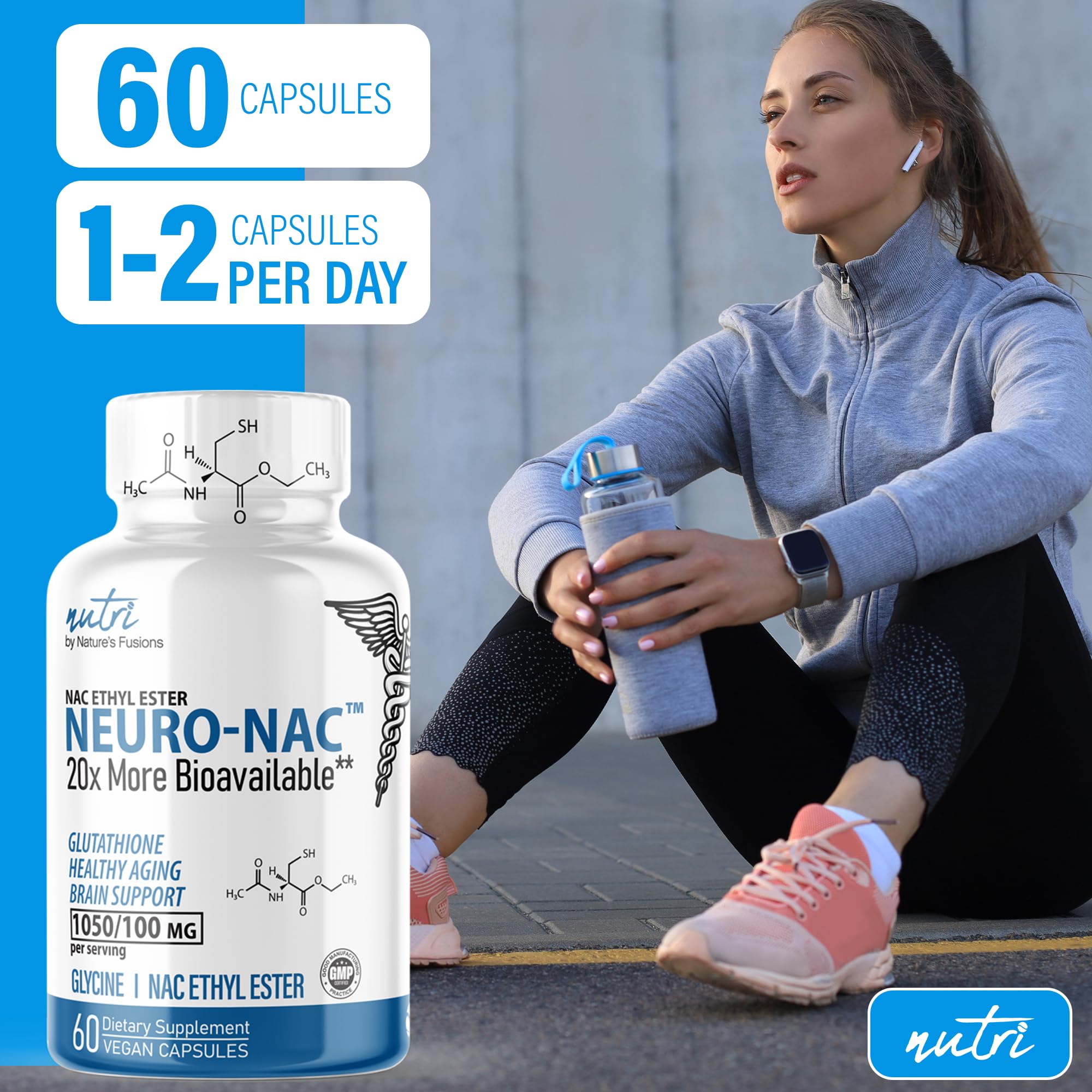 Nature's Fusions Neuro NACET ingredient blend with glycine and minerals