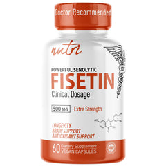 Nature's Fusions Nutri Fisetin bottle highlighting daily antioxidant support