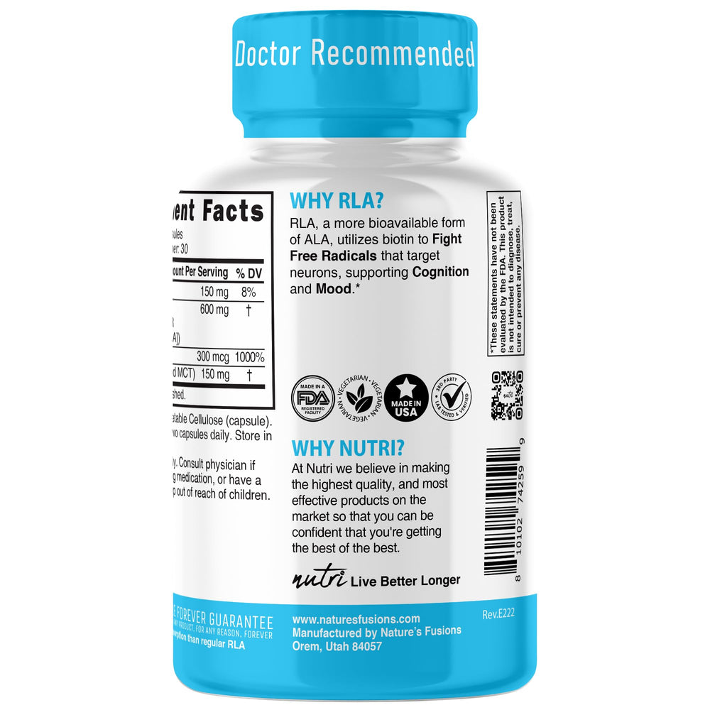 Visual of Nutri R Alpha Lipoic Acid aiding energy metabolism and mitochondrial support