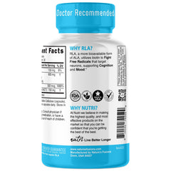 Visual of Nutri R Alpha Lipoic Acid aiding energy metabolism and mitochondrial support