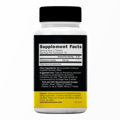 Nature's Fusions 130 mg KI tablets close-up showing tablet details