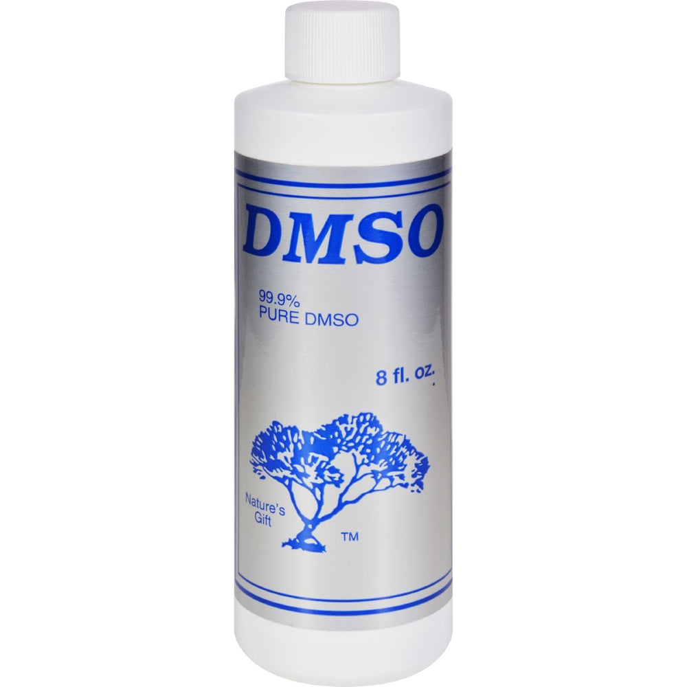Nature's Gift DMSO Pure 8oz bottle for topical use and versatile solvent applications.