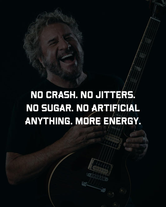 Pouring Red Rocker Essentials energy drink for quick, clean energy.