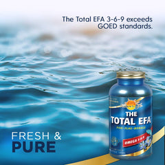 Nature's Life Total EFA cap closeup emphasizes freshness seal.